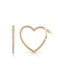 Heartline Pavé Hoop Earrings