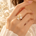 Quartet Crystal Ring – Clear