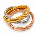 Trinity Metallic Coil Bangle Set