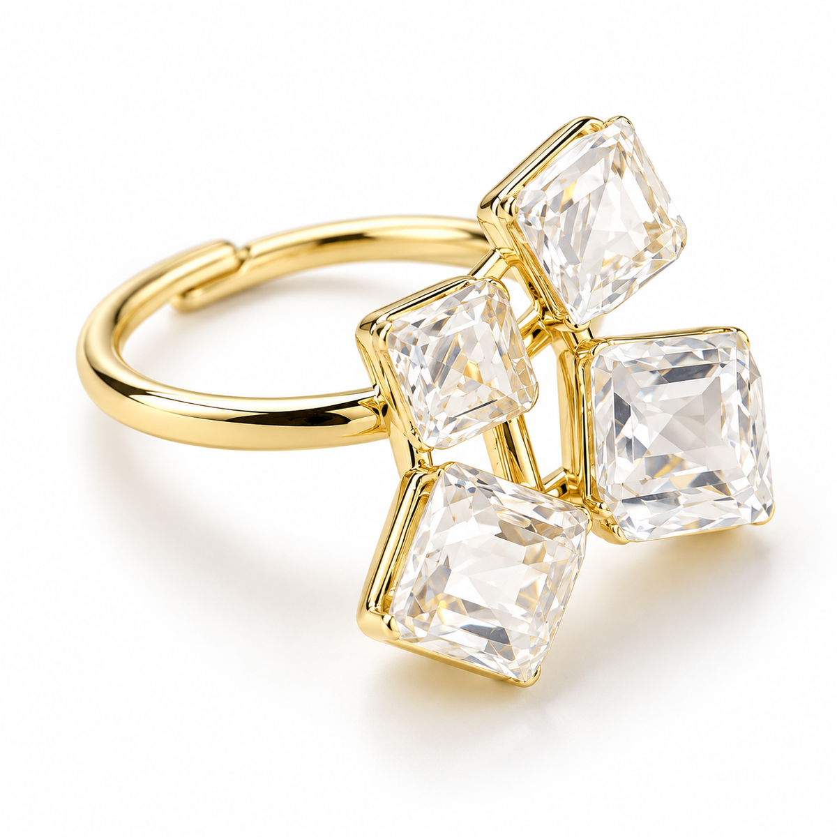 Quartet Crystal Ring – Clear